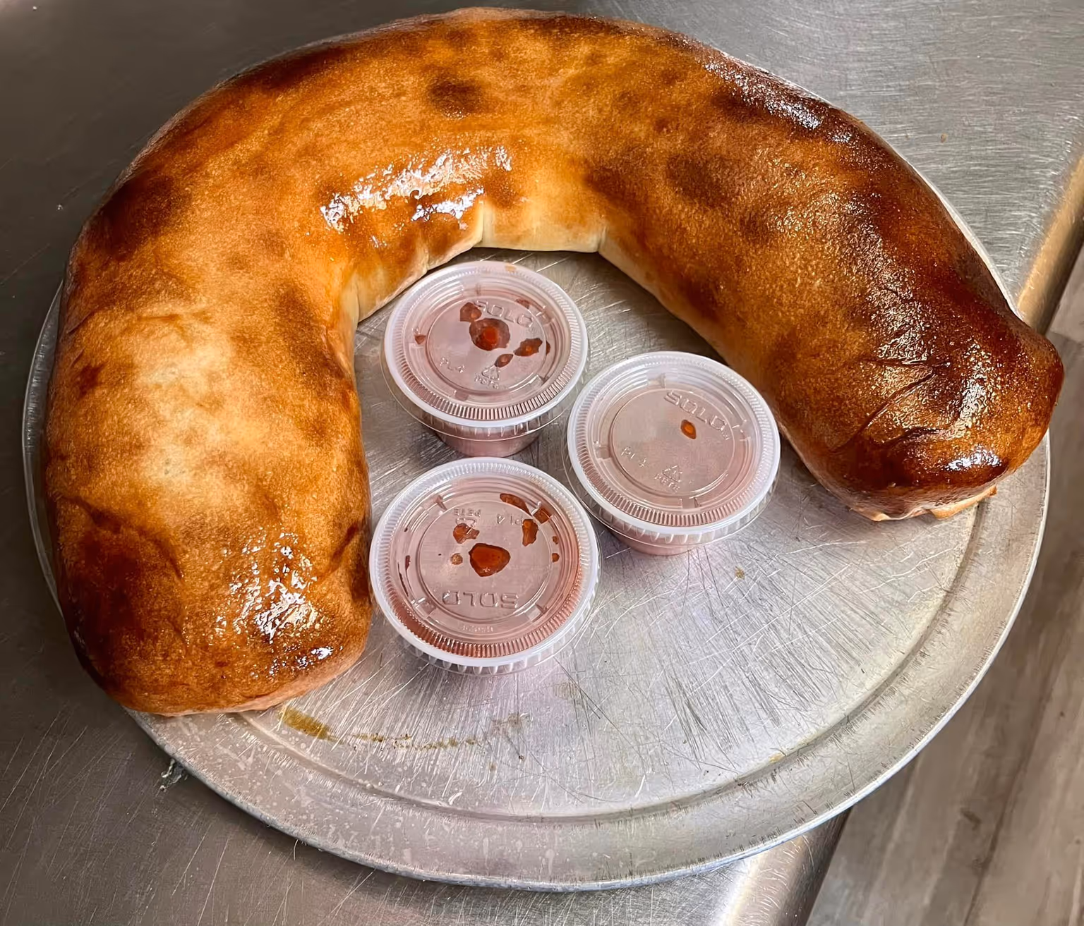 Stromboli Pizza Large at Clyde's Saloon in Cadogan, PA 16212