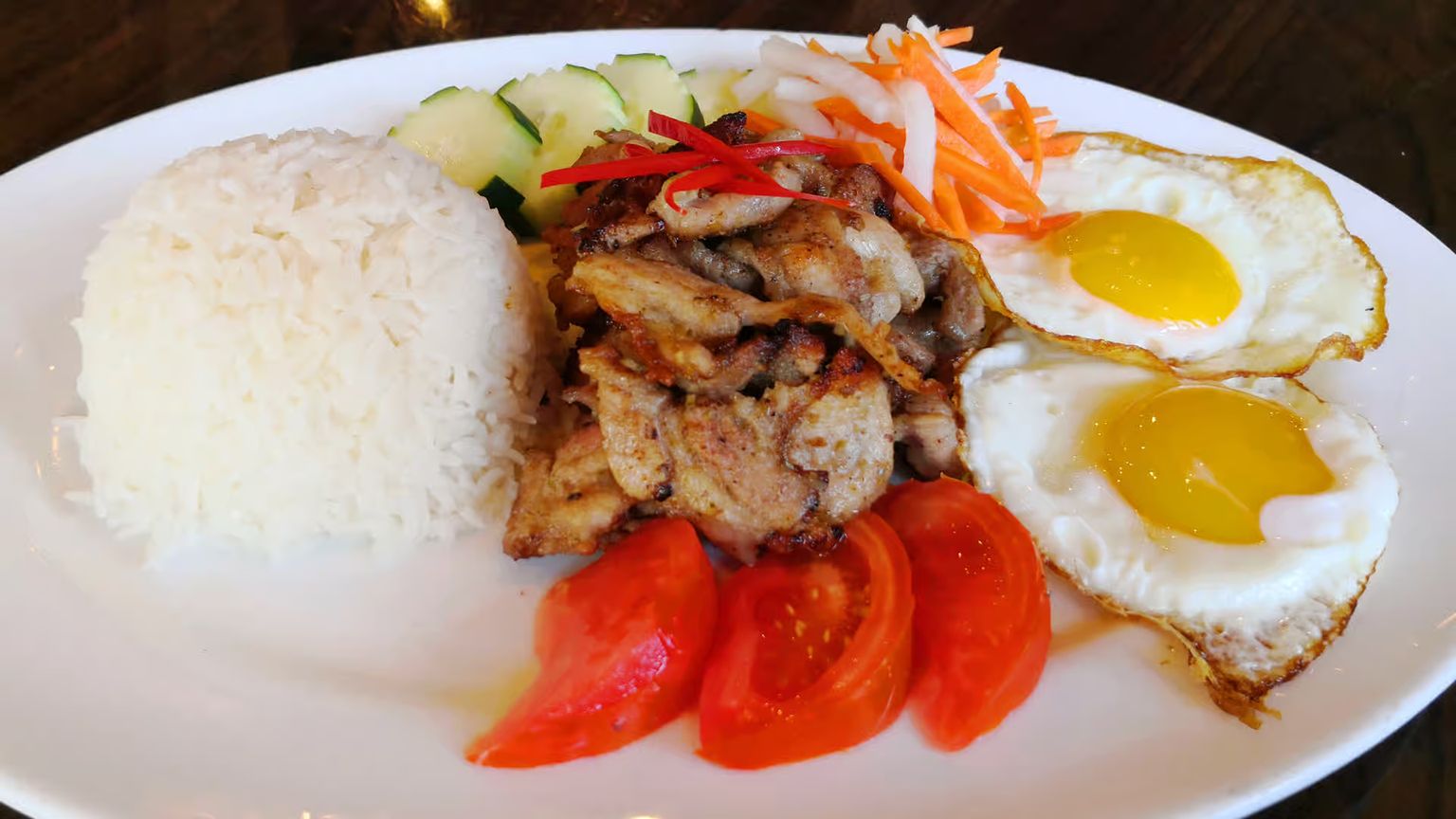 Dinner #3 Pork Chop Rice Platter at What the Pho in Wilton Manors, FL 33305 Dinner #3 Pork Chop Rice Platter at What the Pho in Wilton Manors, FL 33305