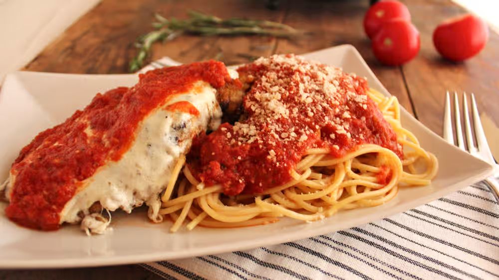 Chicken Parmigiano at Eduardo's Italian Restaurant in Fort Lauderdale, FL 33308